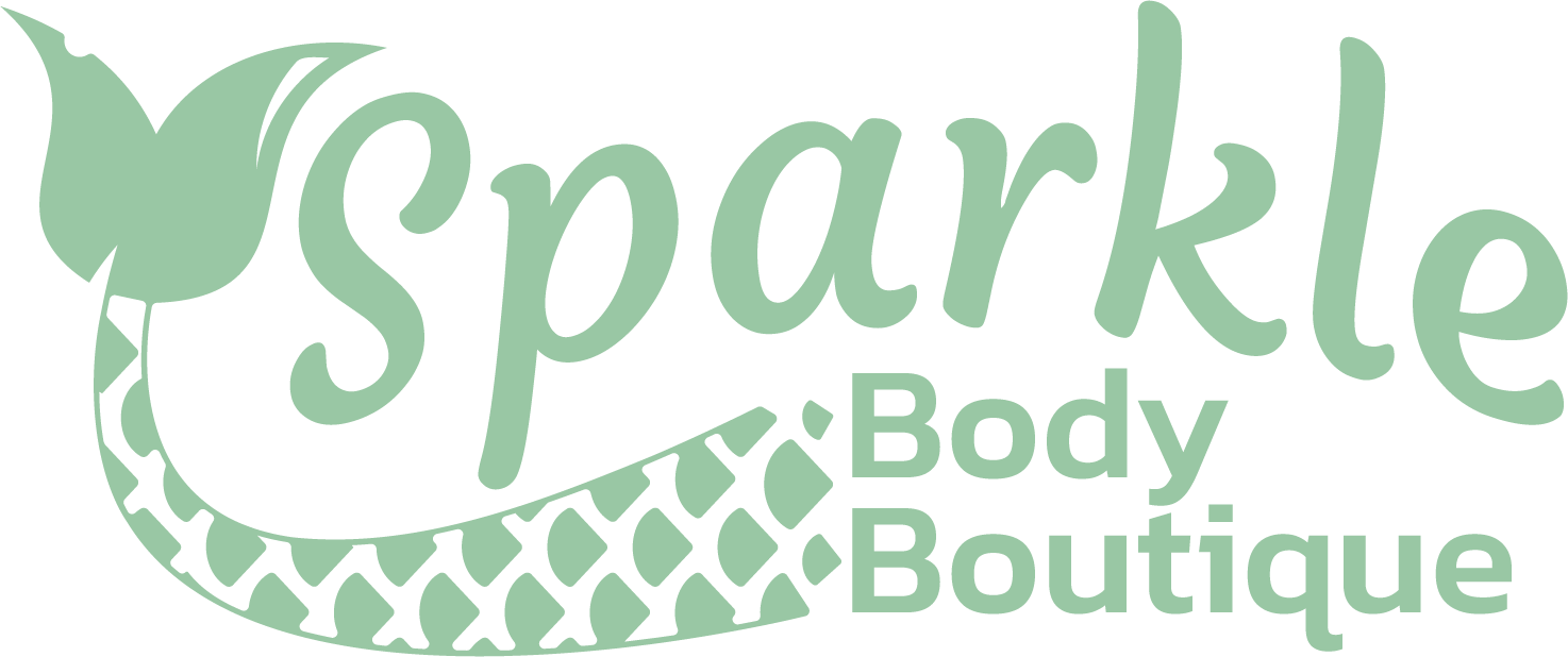 A green banner with the words " sparx body shop " written in it.